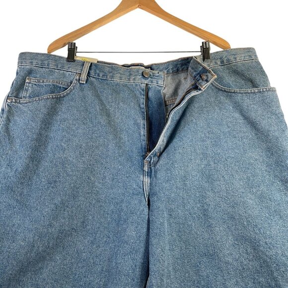 Roundtree & Yorke Denim Shorts Mens 46 Big Blue Jean Loose Fit 5 Pocket 9" NWT - Picture 3 of 13